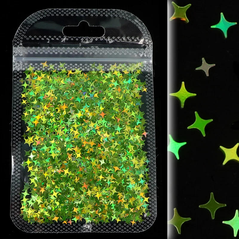 Description Picture 5 of item12 Colors Star Shape Laser Glitter DIY Lip Gloss Decor Shiny Flakes Lipgloss Base Mixing Decorations 3g