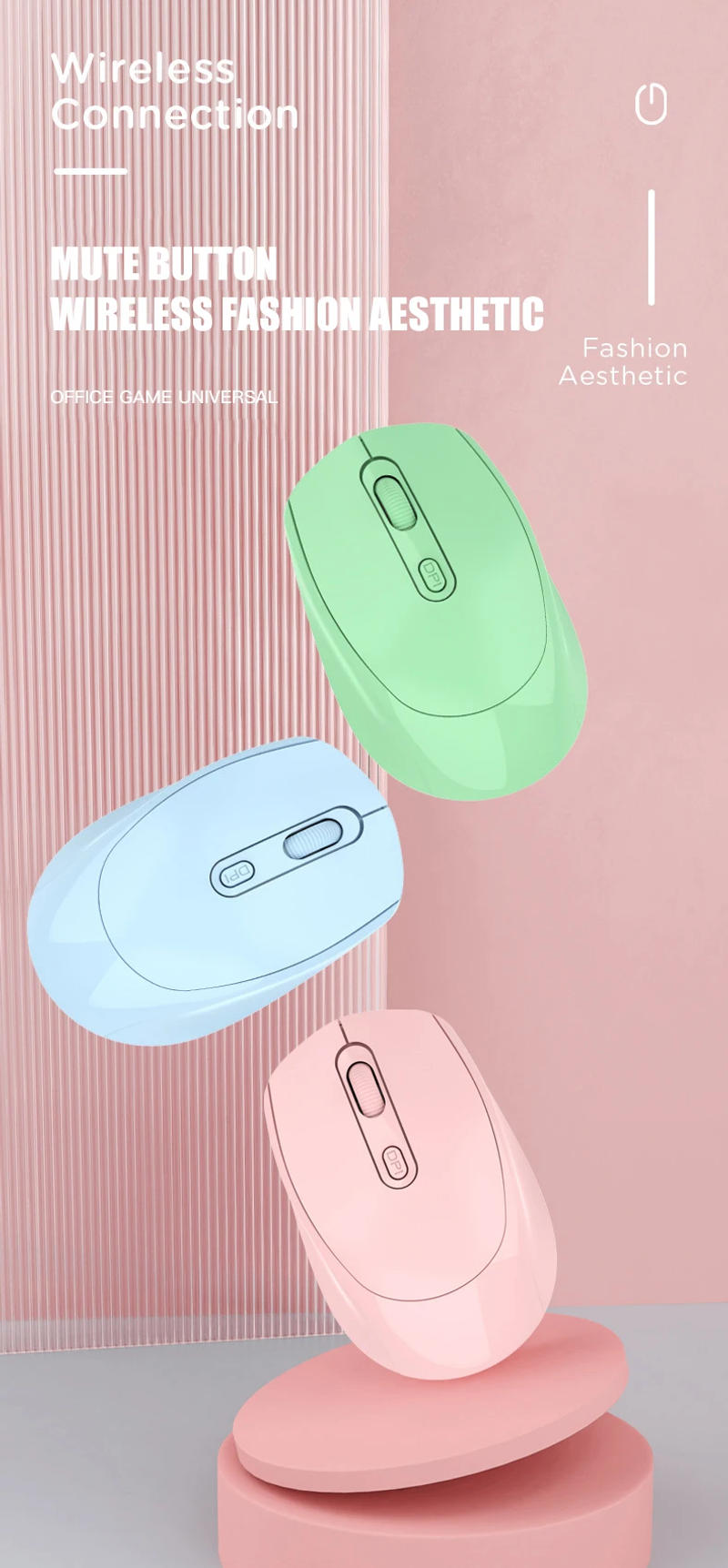 Description Picture 2 of item2.4GHz Wireless Mouse Optical Mice with USB Receiver 1600DPI 4 Buttons Mouse For Pad Computer PC Laptop Accessories Mouse Gamer