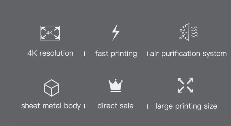 Description Picture 3 of itemVanshape High Resolution 4K Fast Print Speed 3D Printer 8.9 Inch Photopolymer Resin Imprimant