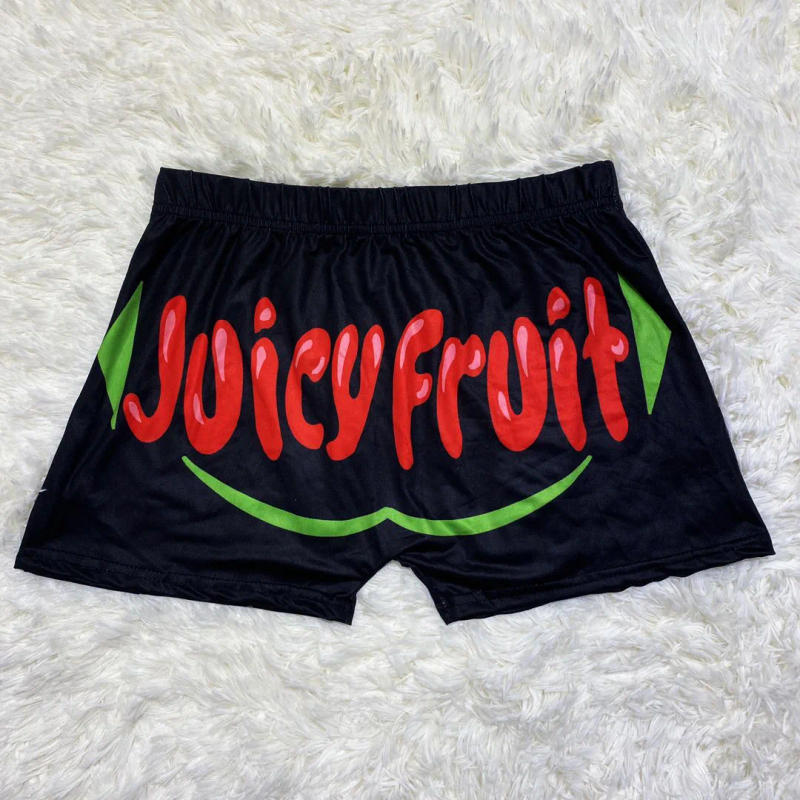 Description Picture 5 of itemSexy High Waisted Booty Shorts Women Plus Size Cycling Leggings Summer Fitness Clothing Female Juicy Fruit Shorts Wholesale