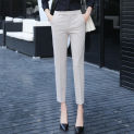 Black Gray Suit Pants Woman High Waist Pants Office Ladie Ashion Formal Work Trousers Female Elegant Casual Straight Pants