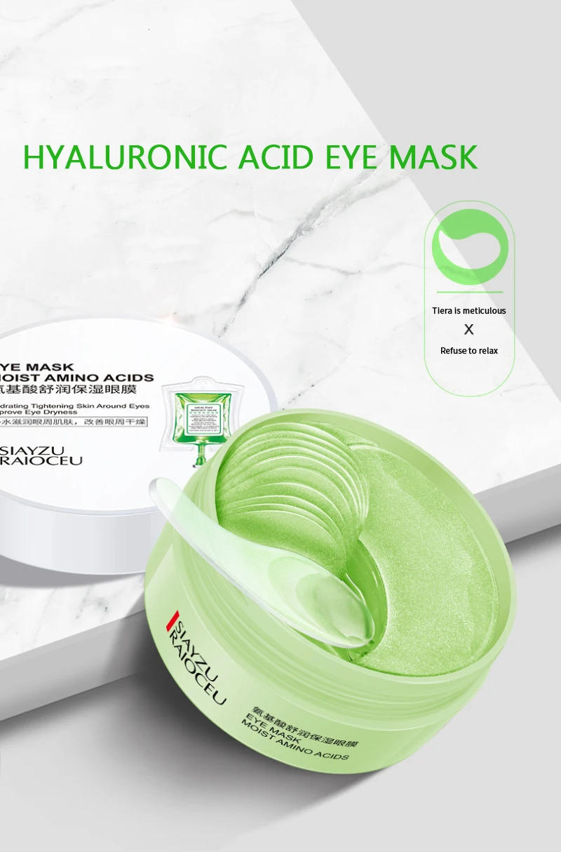 Description Picture 4 of item60pcs Eye Mask Patches Hyaluronic Acid Crystal Collagen Moisturizing Anti Aging Hydrogel Firming Mask Eye Skin Care TSLM2