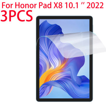 3PCS PET Soft Film Screen Protector For Honor Pad X8 10.1 Inches 2022 Protective Film For Honor Pad X8