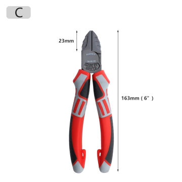 6''/7''/8” Wire Cutter Alloy Steel Side Cutter Heavy Duty Stripping Pliers Multifunctional Tools for Electrician