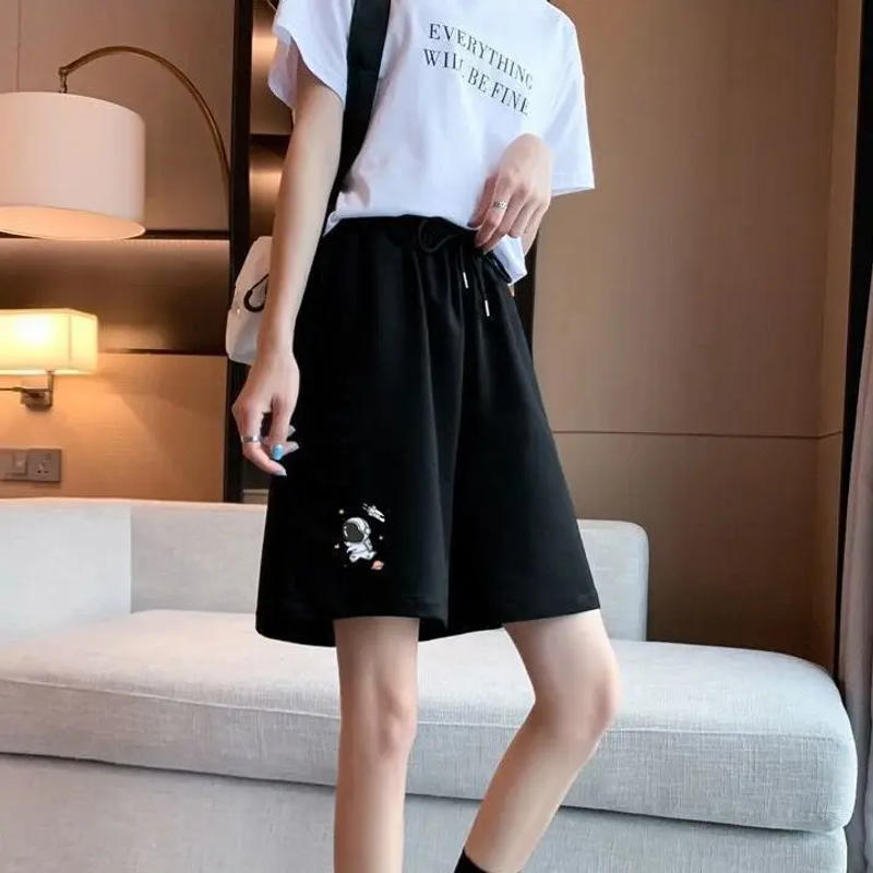 Description Picture 5 of itemWTEMPO Korean Style Harajuku Casual Loose Straight Jogger Bike Shorts Female High Waist Summer Sports Running Vintage Hotpants