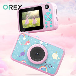 Mini Cartoon Photo Camera Toys 2.4 Inch HD Screen Childrens Digital Camera Video Recorder Camcorder Toys for Kids Girls Gift