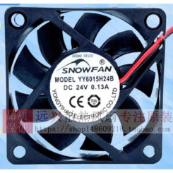 New Fan for SNOWFAN YY6015H24B 24V 0.13A 6015 Dual Ball 3-wire with RD Signal DC Frequency Converter Cooling Fan 60*60*15mm