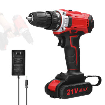 KKMOON 21V Electric Drill 2 Speeds Control Stepless Speed Regulation Rotation Ways 25 Gears of Torques Adjustable Lithium Drill