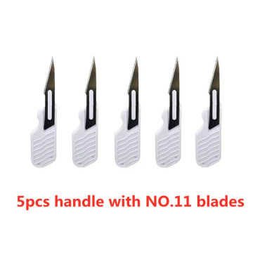 Mini Short Handle No. 10/11/12/15 Scalpel Surgical Sharp Portable Knife Blades For Plant Repair DIY Carving Unpacking Tool