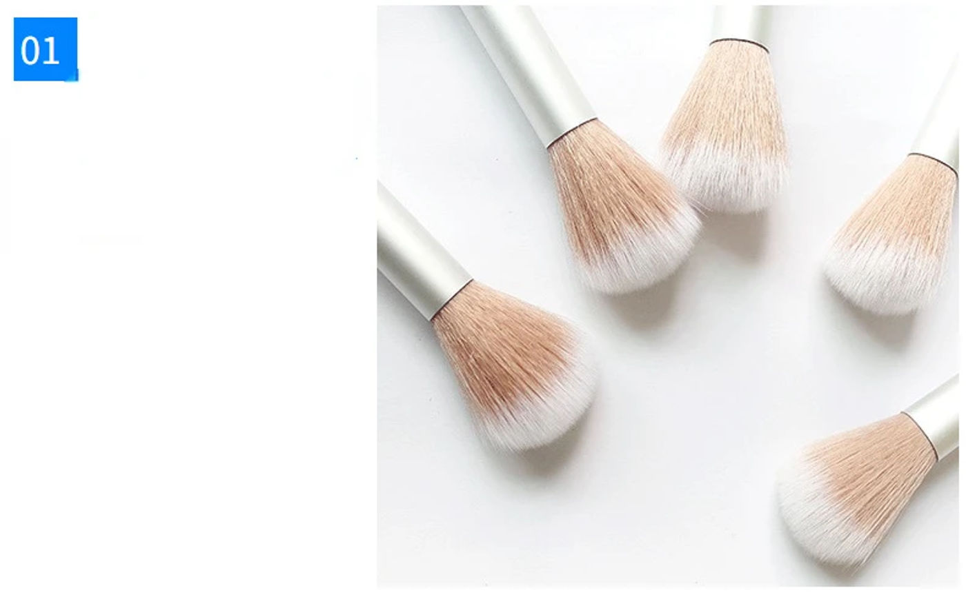 Description Picture 5 of item1Pc White Soft Makeup Brushes Powder Foundation Blush Make Up Brushes Makeup Brush Professionaly Make-up Tools Wholesale