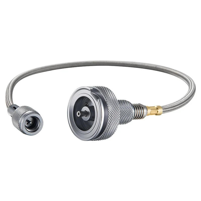 Description Picture 5 of itemOutdoor Hiking Camping Gas Stove Adaptor Split Type Furnace Converter Connector Portable Auto-off Aluminum Alloy Adapters