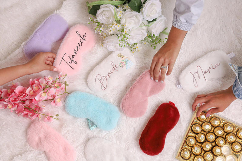 Description Picture 6 of itemPersonalized Rabbit Hair Eye Mask Plush Cute Cozy Sleep Eye masks Sleepover Gift Cartoon Sleep Mask Good Sleep Aid