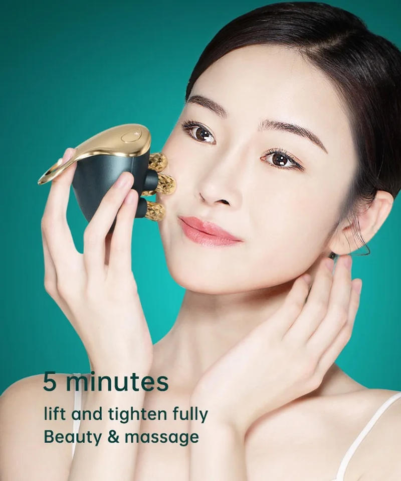 Description Picture 2 of item5 in 1 Facial Massager RF EMS with 4D Massage Head Home Use Facial Device Promote Face Cream Absorption 5 Light Color Modes