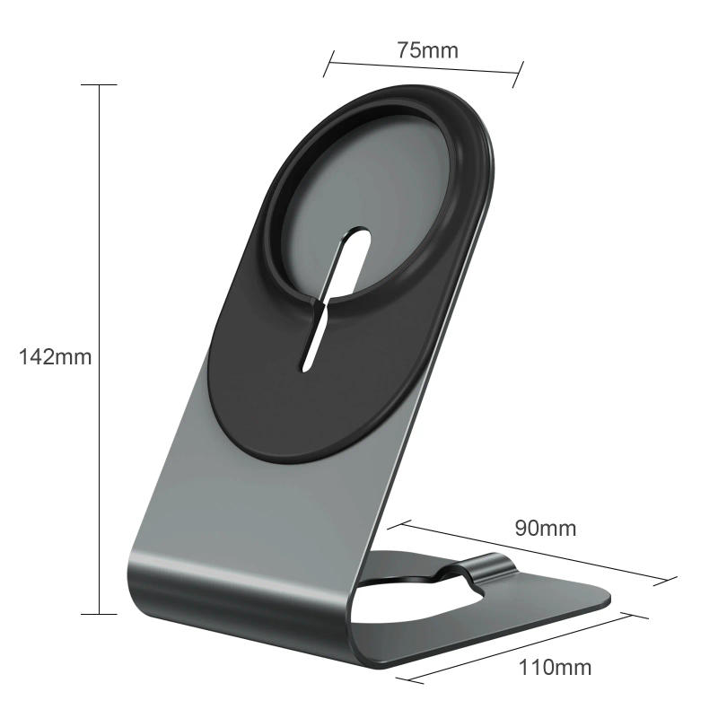 Description Picture 6 of itemOATSBASF Magnetic Wireless Charger Stand For iPhone 13 12 Mini Pro Max Phone Holder Aluminum Wireless Charging Dock Station Base