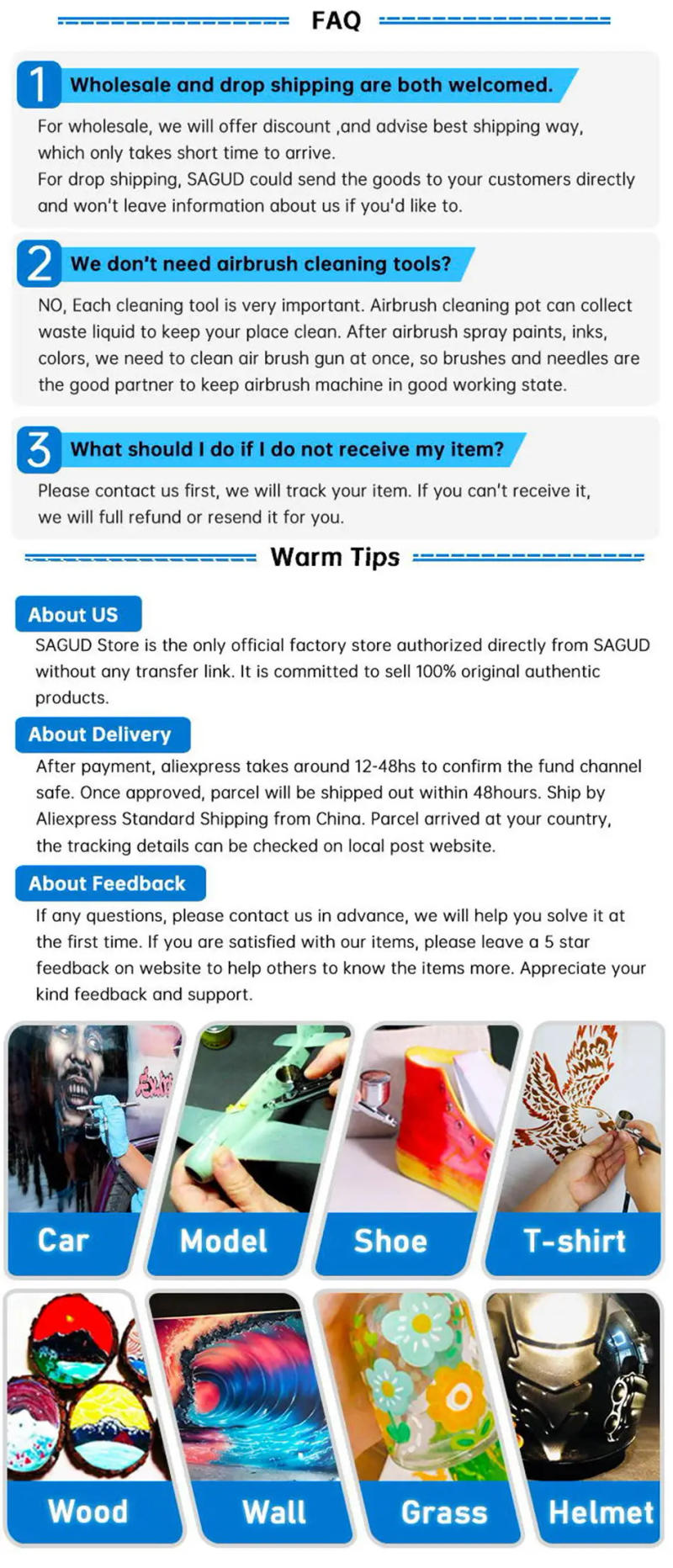 Description Picture 4 of itemDual Action Airbrush Set Model SD-134 0.3mm 7/22CC Spray Cup with Airbrush Connector Dropper Repair Tool for Models Painting