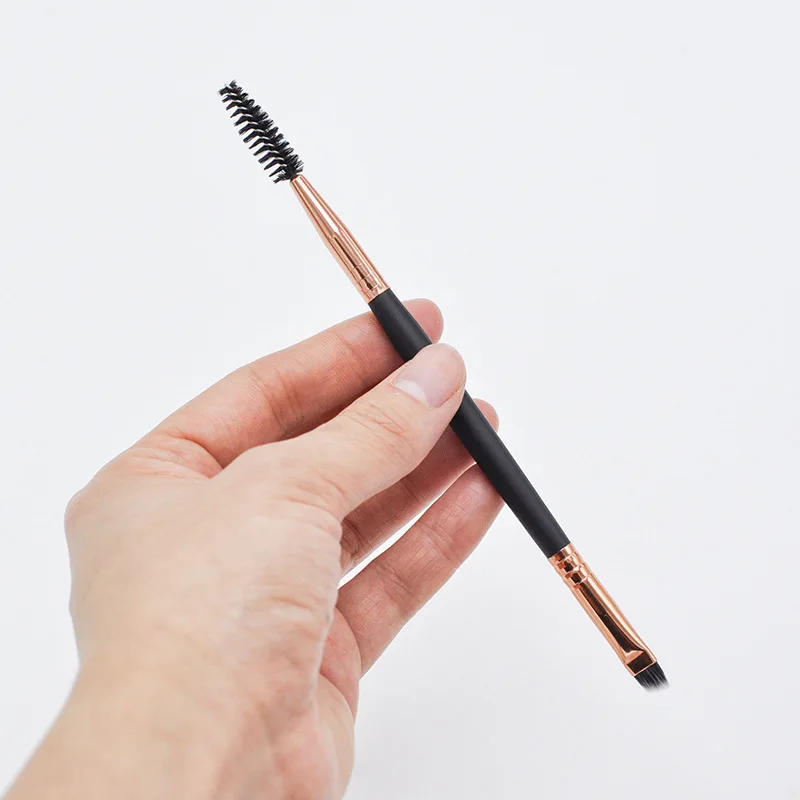 Description Picture 5 of item1Pcs White Double Head Eyebrow Brush Eyelash Curl Portable Small Angled Eyebrow Liner Spoolie Brush Women Makeup Cosmetic Tools