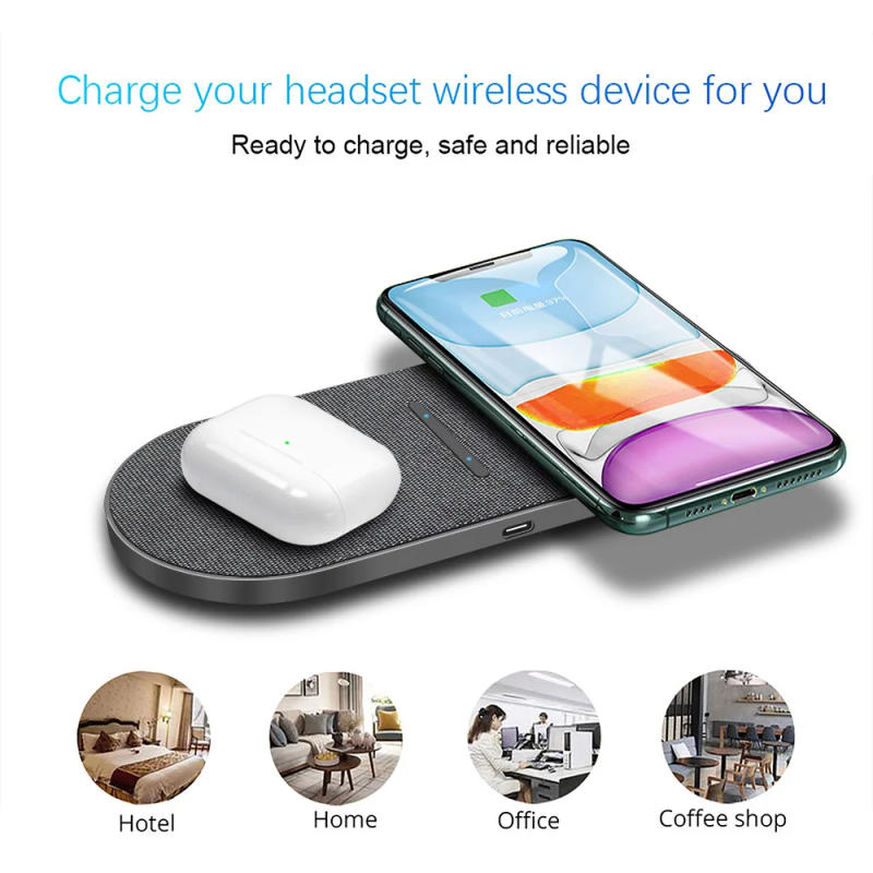 Description Picture 5 of item2 In 1 40W Fast Wireless Charger Pad For Samsung S10 S20 S21 iPhone 13 14 12 11 Pro XS X 8 Max Xiaomi Mi 11 12 Wireless Charging