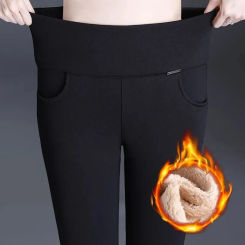 Winter Warm Leggings Women Solid Black Leggings Women High Waist Casual Leggings Women Thicken Outer Wear Leggings