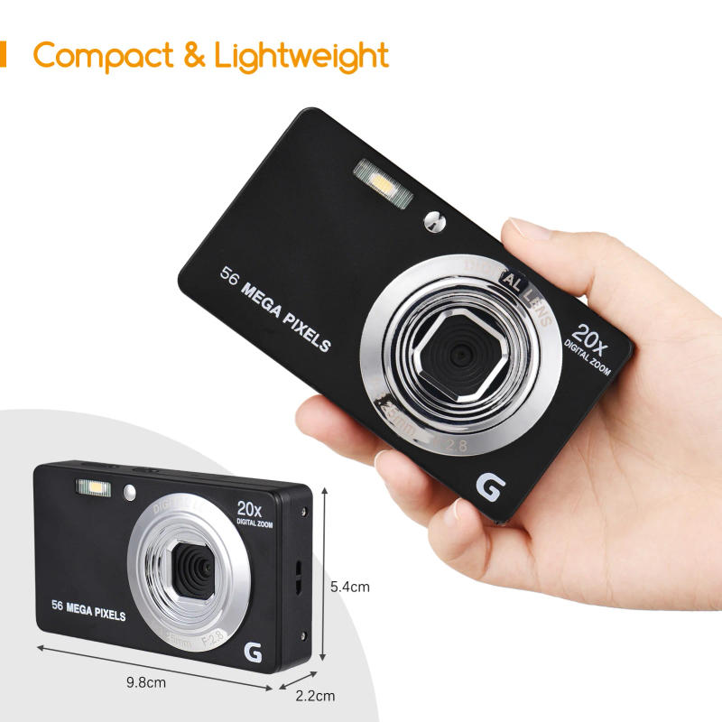 Description Picture 6 of item2.7-inch TFT Portable Digital Camera 56MP 4K Ultra HD 20X Zoom Anti-shaking with 2pcs Batteries Great Gift for for Kids Teens