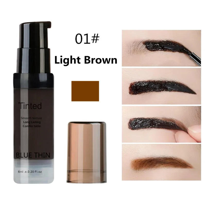 Description Picture 2 of itemSdotter Tearing Eyebrow Tattoo Gel Black Coffee Brown Makeup Eyebrow Enhancer Waterproof Long Lasting Tint Peel Off Eye Brow Dye