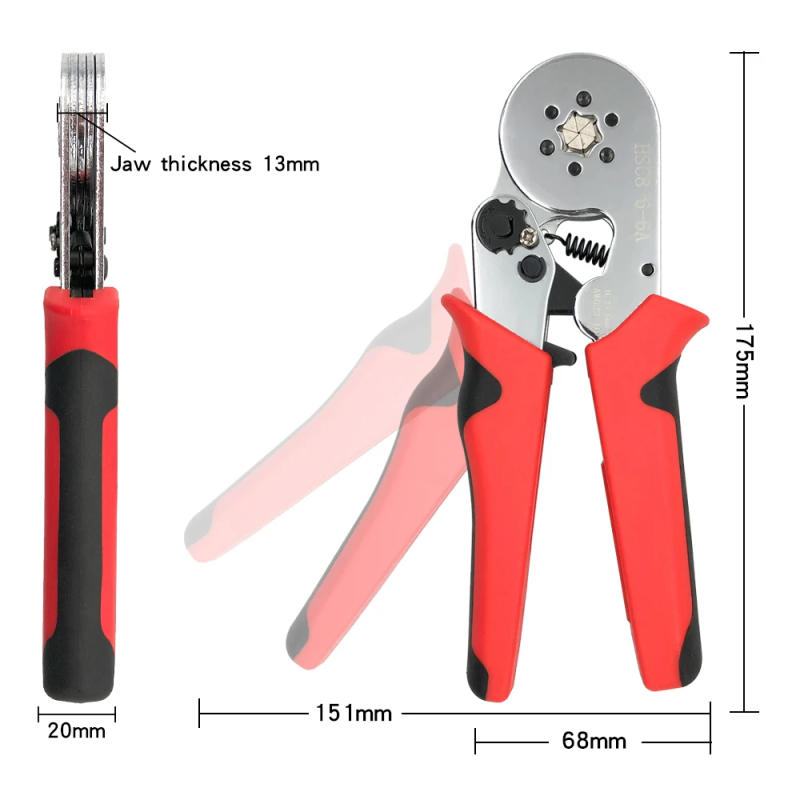 Description Picture 3 of itemWire Terminals Crimping Pliers HSC8 6-4A/6-6A Adjustable Ratchet, Wire Stripping Pliers D1, Connectors Wire Crimping Tool