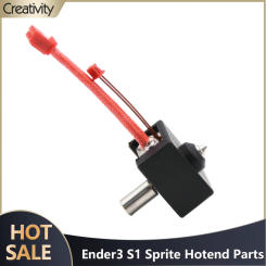 Sprite Extruder Upgrade Heater Block Kit High Temperature Pro 300℃ Heatbreak Plated Copper Nozzle For Ender 3 S1/Ender3 S1 Pro