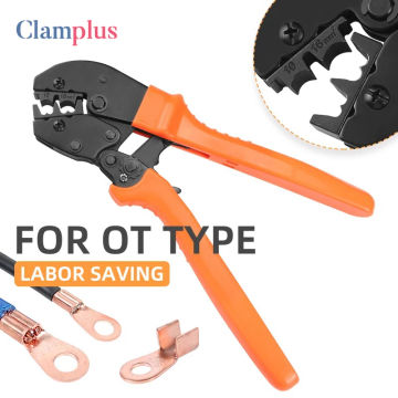 Open OT Type Terminals Crimping Plier 20A-50A Wire Crimper Tools Labor-Saving Pliers For Cable Connectors High Precision Clamp