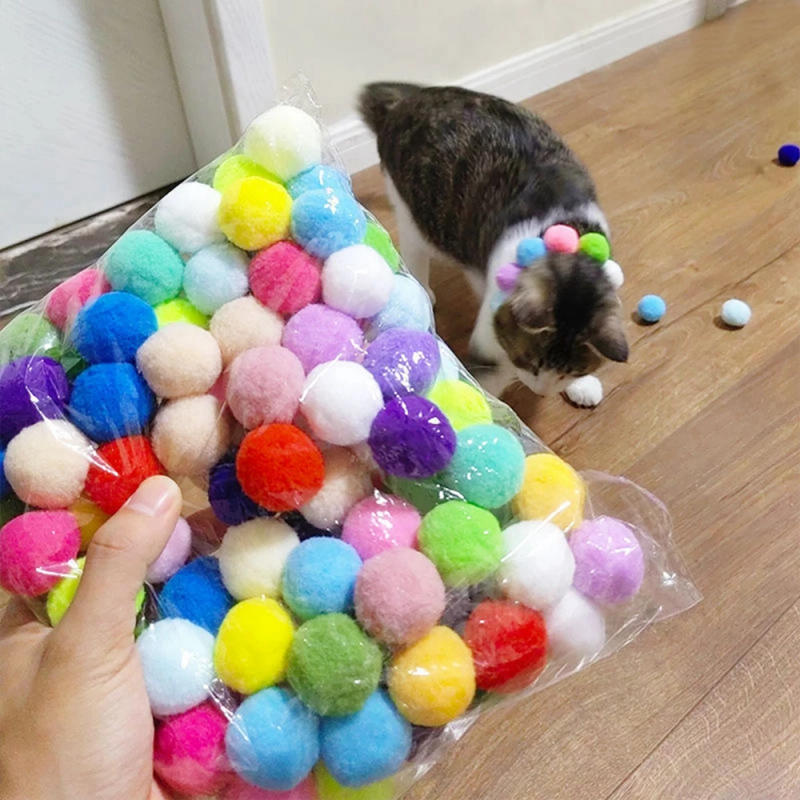 Description Picture 4 of itemCat Plush Ball Toys For Cats Shooting Gun Cat Toy Teaser Relaxing Cat Toy Elastic Plush Ball Cat Toys Cat Accessories