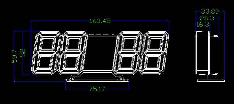 Description Picture 6 of itemDigital Wall Clock Desk Clock Electronic Alarm Clock Modern Home Decoration Decoration for Bedroom Home Decor Interior Led Table