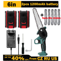 21V Electric Pruning Saw Rechargeable Small Wood Spliting Chainsaw One-handed Woodworking Tool for Garden Orchard Branch Clip