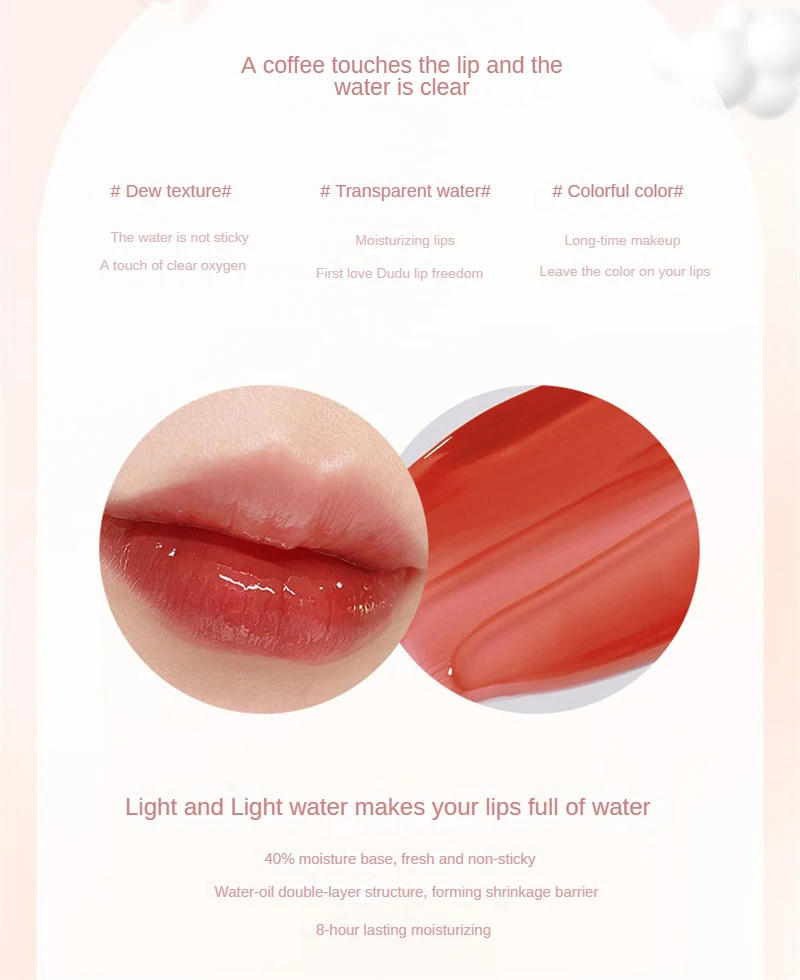 Description Picture 3 of itemMirror Lip Gloss Intense Color Mirror Not Easy To Stick Lip Glaze Lip Makeup Whitening Lip Gloss Small And Cute 32g Lip Gloss