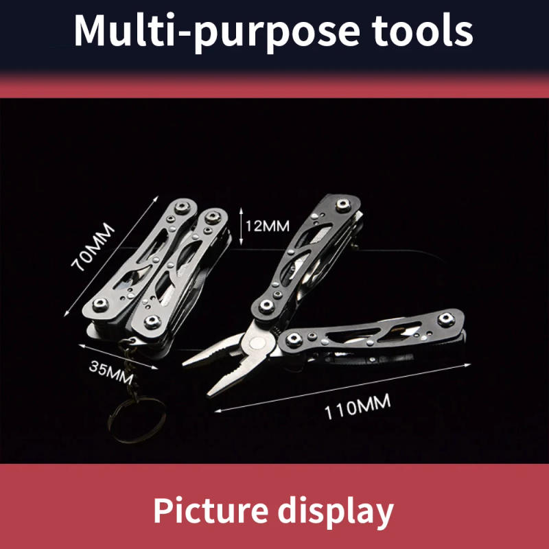 Description Picture 5 of item1/2PCS Portable Mini Multitool 420 Stainless Steel Multitool Pliers Knife Screwdriver for Outdoor Survival Camping Hunting