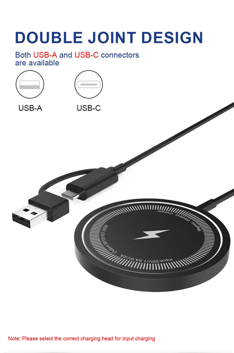 Description Picture 3 of item30W PD + USB A Fast Magnetic Wireless Charger for iPhone 14 13 12 Pro Max Mini Fast Chargers Pad macsafe Magnet Charging Station