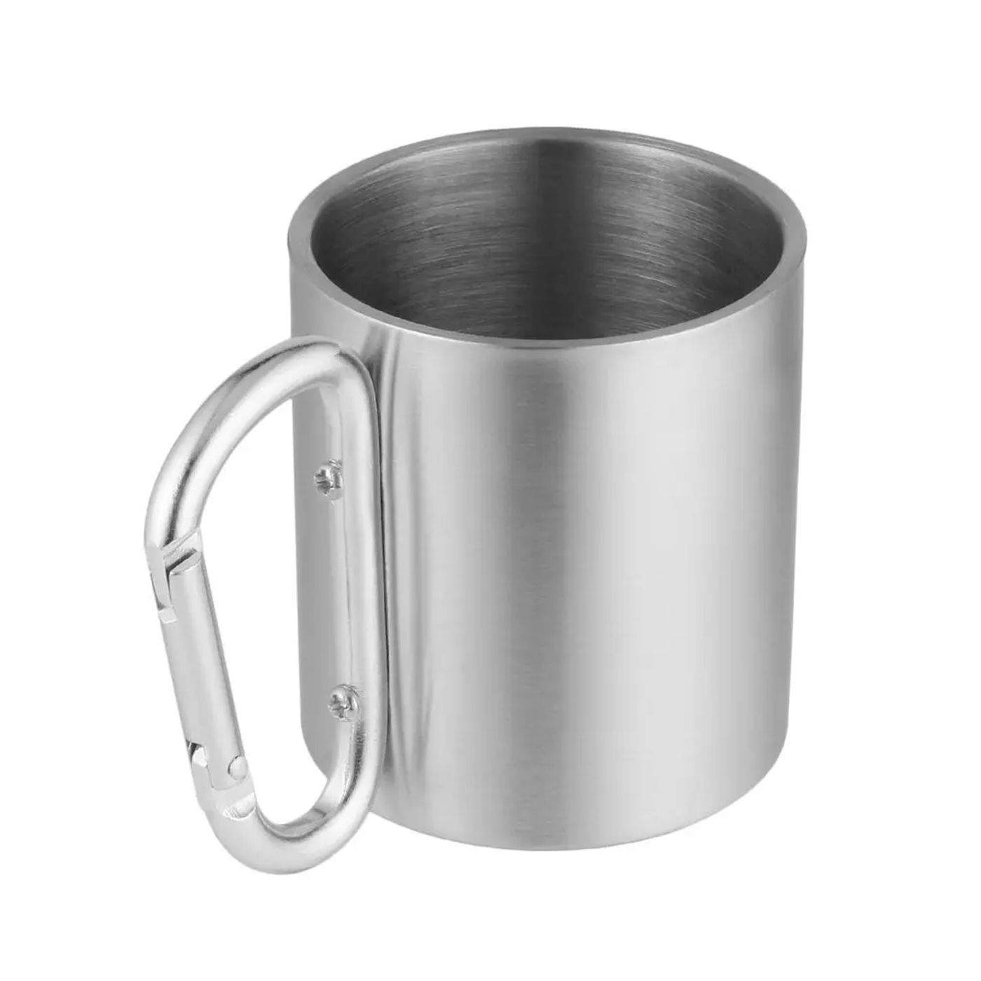 Description Picture 6 of itemPortable Outdoor 180ML Stainless Steel Water Tea Coffee Mug Self Lock Carabiner Handle Cup For Camping Hiking Climbing
