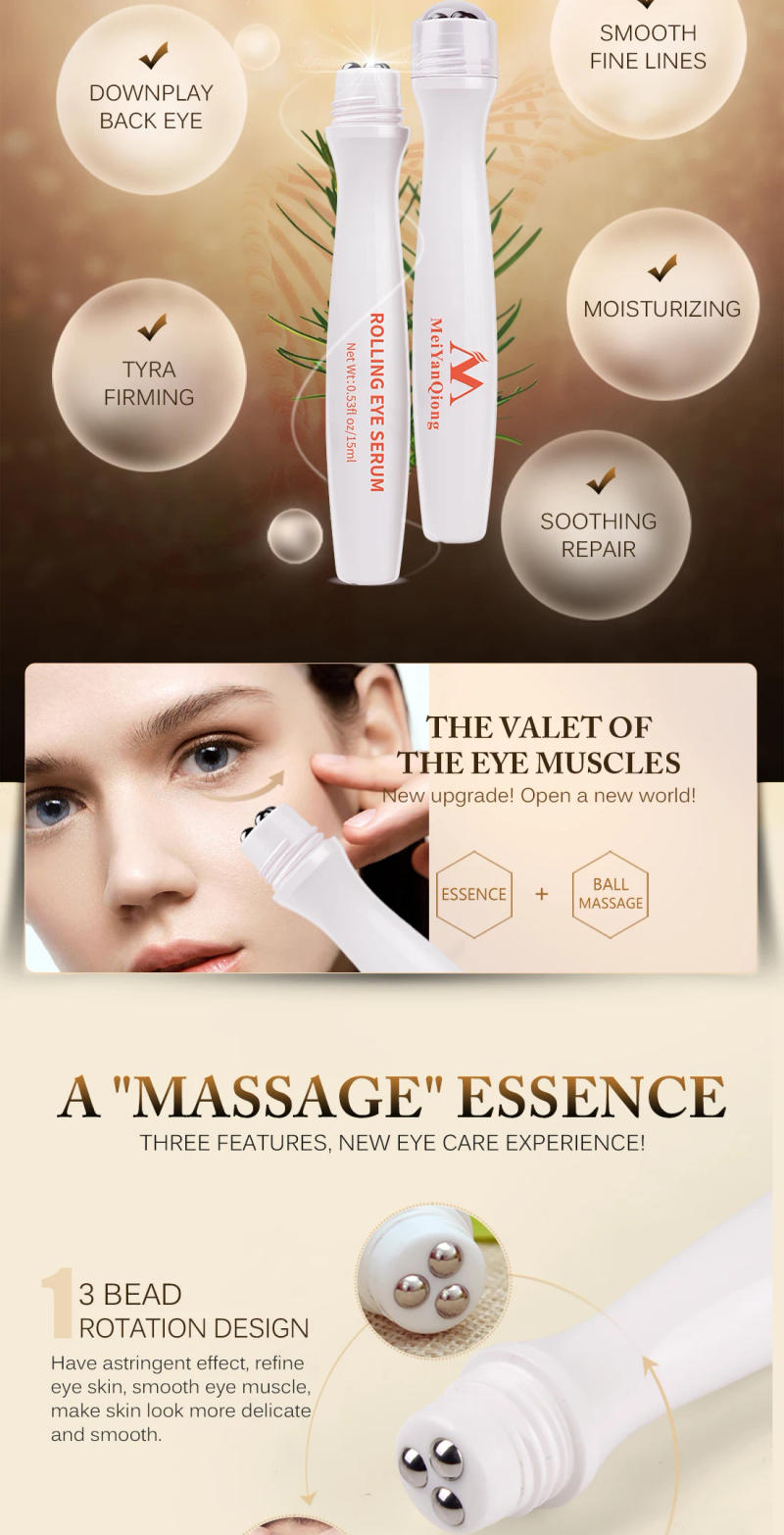 Description Picture 4 of itemAnti-Wrinkle Eye Serum Remove Eye Bags Remove Dark Circles Moisturizer Whitening Reduce Fine Lines Roller Massager Skin Care
