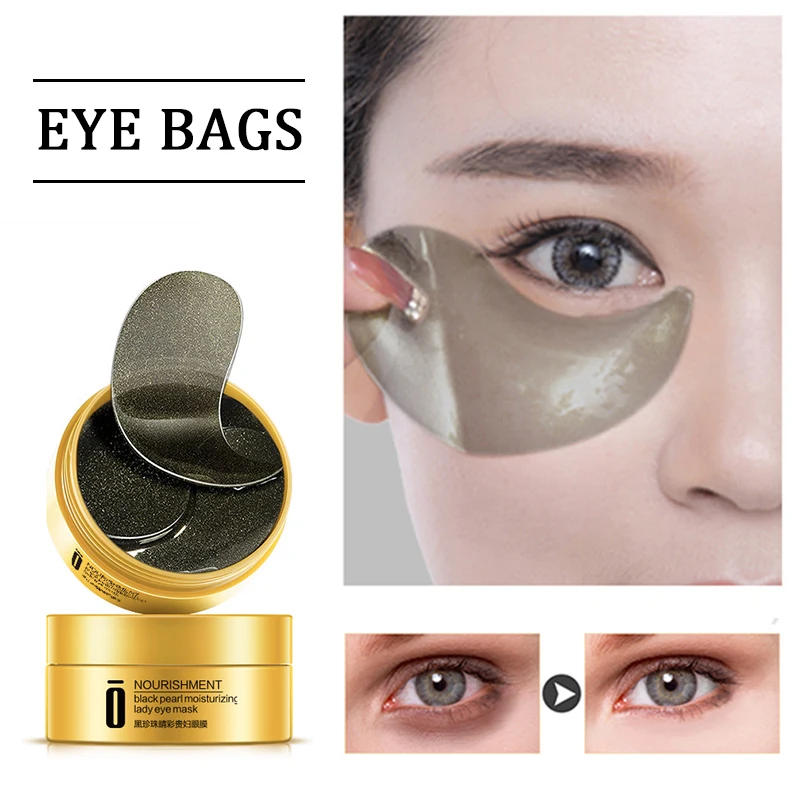 Description Picture 6 of item60pcs Black Pearl Natural Moisturizing Hydrating Eye Patch Whitening Anti Aging Anti Wrinkle Dark Circles Removal Skin Care Tool