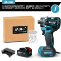 JAUHI 20+1 Torque Brushless Electric Screwdriver Lithium Battery Rechargeable Cordless Electric Drill For Makita 18v Battery