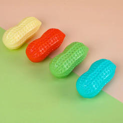 Dog Chew Toys Animal Squeaky Toy Creamy Peanut Bite Resistant Puppy Rubber Toy Teeth Cleaning Interactive Dog Toys Pet Supplies