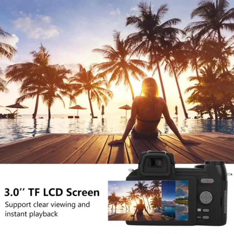 Description Picture 3 of itemPolo D7200 33MP Digital Camera DSLR 0.5X Wide Angle Lens + 24X Telephoto Lens + LED Light camera profissional Digital Camera