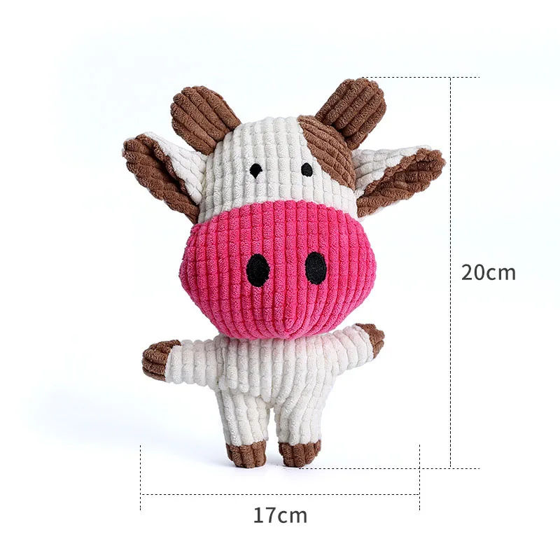 Fun Pet Toy Donkey Shape Corduroy Chew Toy