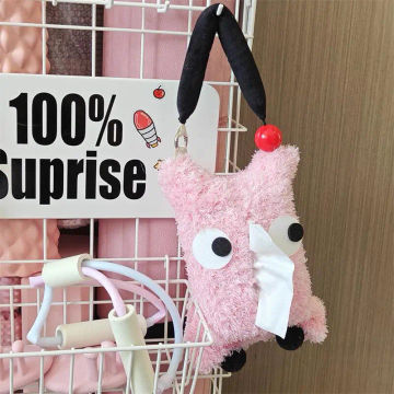 Eyes Fluffy Tissue Paper Storage Bag Flat Tissue Box Table Decor Portable Paper Bag Hanging Wardrobe Door Handle Paper Bag er