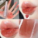 Clear Water Light Solid Lip Gloss Jelly Pink Lip Tint Lipstick Pencil Glass Makeup Moisturising Mirror Lip Heart-shaped Gla C7s4