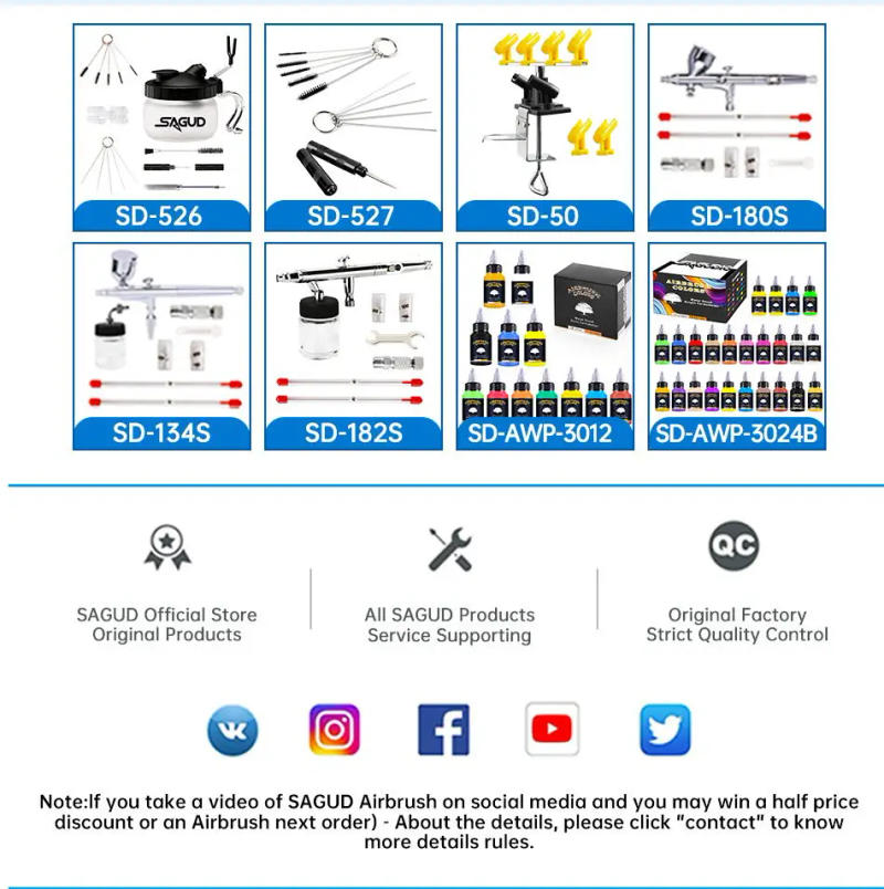 Description Picture 3 of itemDual Action Airbrush Set Model SD-134 0.3mm 7/22CC Spray Cup with Airbrush Connector Dropper Repair Tool for Models Painting