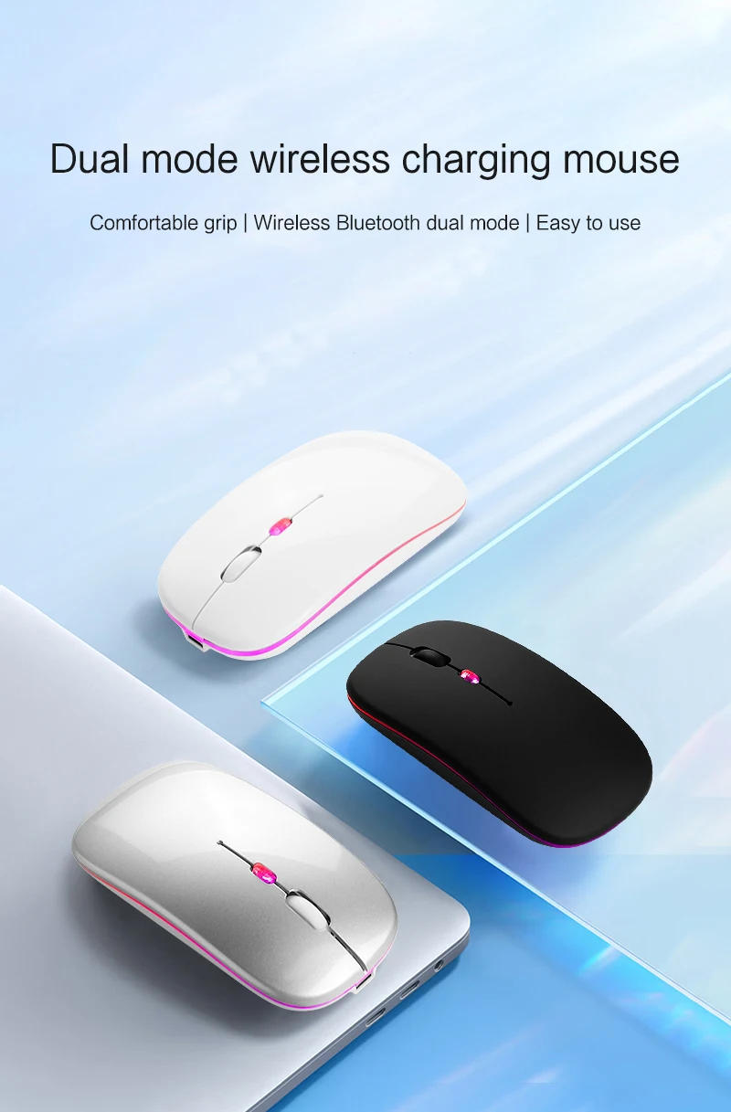 Description Picture 2 of itemHUWEI Rechargeable Bluetooth Mouse For Macbook Air Pro Retina 11 12 13 14 15 15.6 Xiaomi Hp Lenovo Laptop Wireless Gaming Mouse