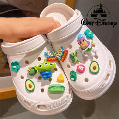 Disney Toy Story Three Eyed Monster Strawberry Bear Classic Cartoon Shoe Accessories DIY Decoration Croc Charms Set Shoe Buckles
