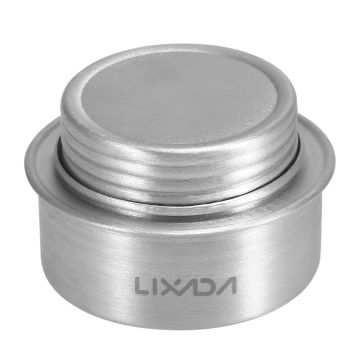 Portable Mini Alcohol Stove Aluminum Alloy Alcohol Stove with Lid Outdoor Camping Hiking Backpacking Cooking Stove