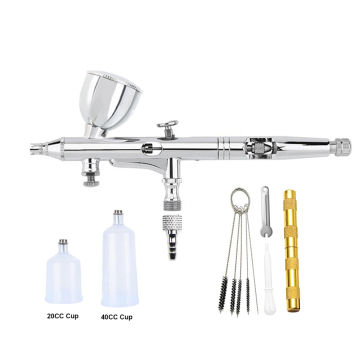 RIBO Good Handle 185 Airbrush Pen Dual Action Fine Spray Gun Air Valve 1.2M HOSE All Metal G1/8 Female 0.3MM Needles