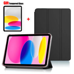 For 2022 iPad 10 Case 7/8/9th Gen 10.2 Cover For 2018 9.7 5/6th Air 2/3 10.5 Mini 4 5 6 Pro 11 Air 4/5 10.9 funda Tempered Glass