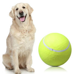 24cm Giant Tennis Ball For Dog Chew Toy Pet Dog Interactive Toys Big Inflatable Tennis Ball Pet Supplies Dog Ball Training Toys