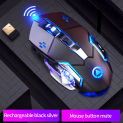 A4 Wireless Gaming Mouse 2.4G 1600 DPI LED Rechargeable Adjustable Gamer Silent Mouse Gamer Professional Mute Mice for PC Laptop